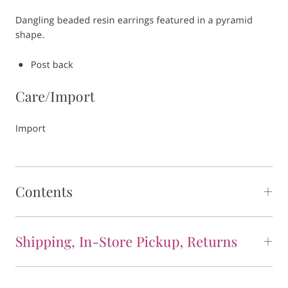 Free people Pyramid Resin Earrings - Picture 3 of 6